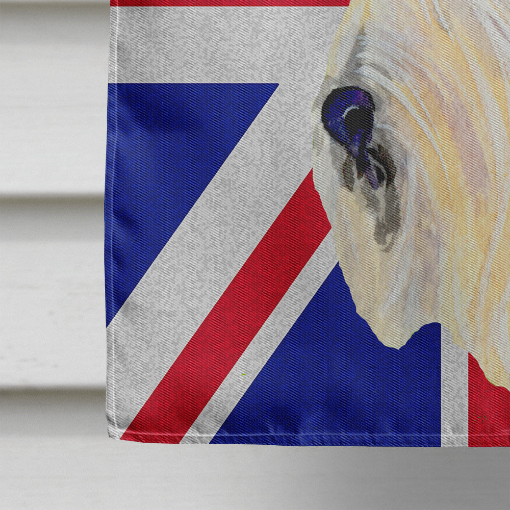 Scottish Terrier Wheaten with English Union Jack British Flag Flag Canvas House Size SS4972CHF