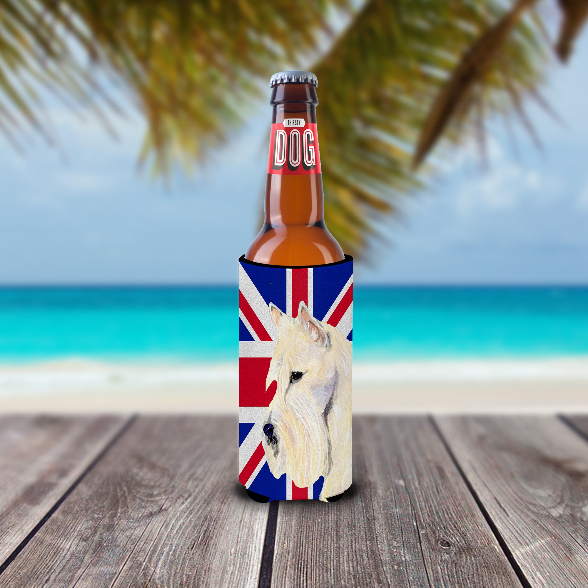 Scottish Terrier Wheaten with English Union Jack British Flag Ultra Beverage Insulators for slim cans SS4972MUK