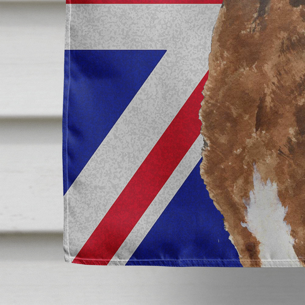 Curly Coated Retriever with English Union Jack British Flag Flag Canvas House Size SS4973CHF  the-store.com.