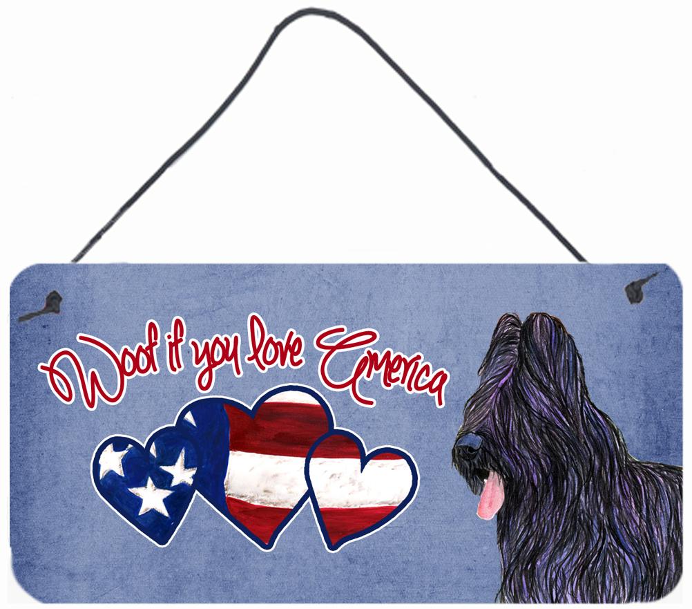 Woof if you love America Briard Wall or Door Hanging Prints SS5000DS612 by Caroline's Treasures