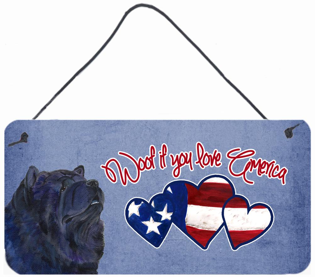 Woof if you love America Chow Chow Wall or Door Hanging Prints SS5012DS612 by Caroline&#39;s Treasures