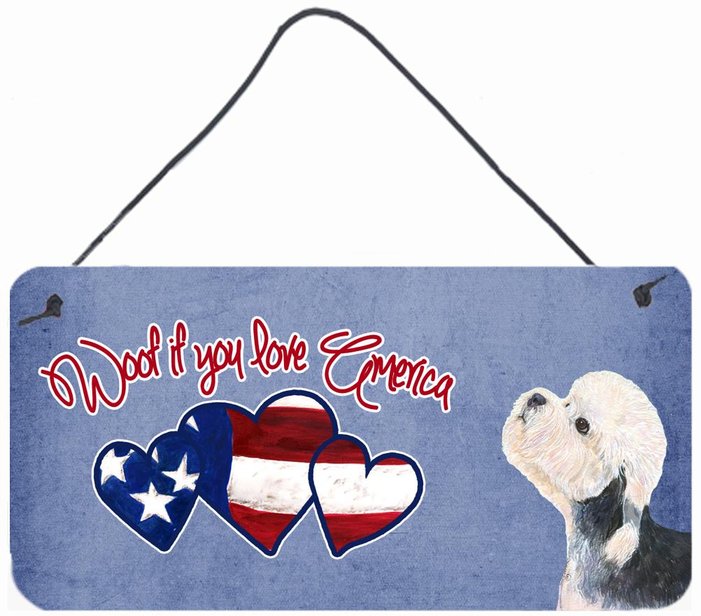 Woof if you love America Dandie Dinmont Terrier Wall or Door Hanging Prints by Caroline&#39;s Treasures