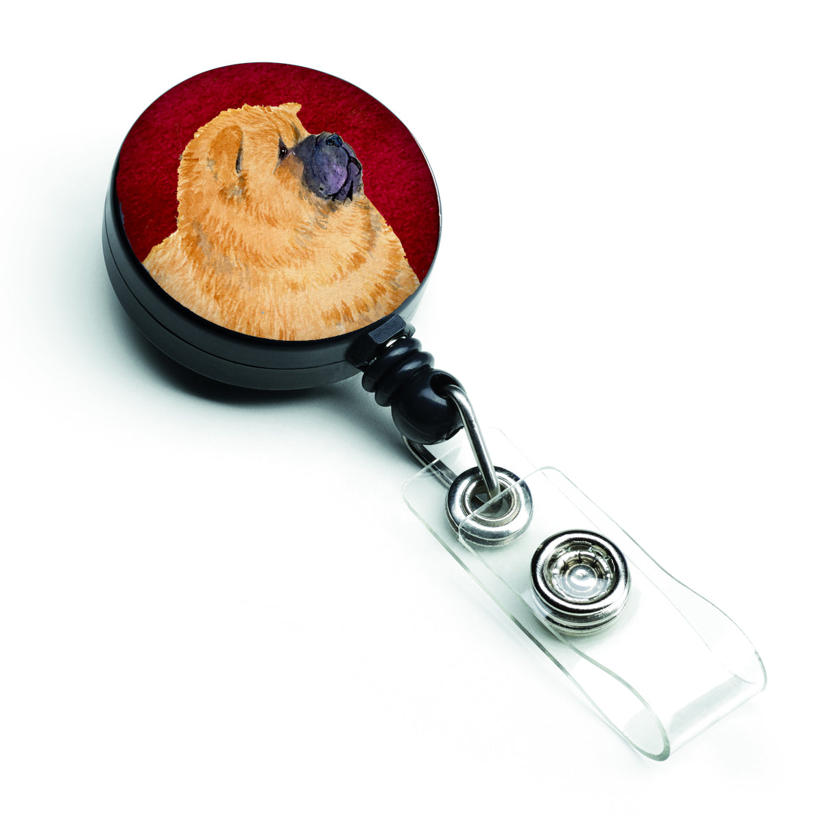 Chow Chow Retractable Badge Reel or ID Holder with Clip.