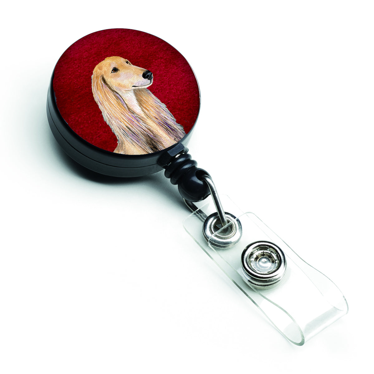 Saluki Retractable Badge Reel or ID Holder with Clip