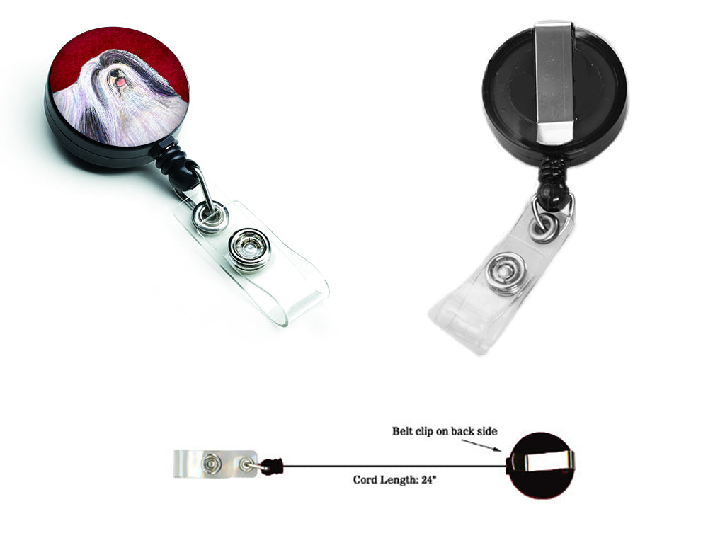 Havanese Retractable Badge Reel or ID Holder with Clip.