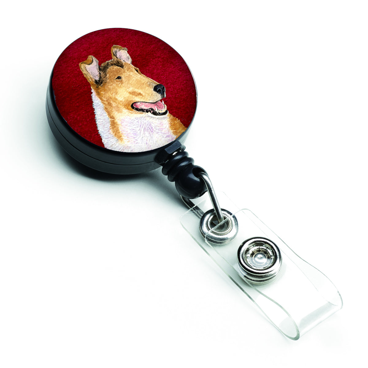 Collie Smooth Retractable Badge Reel or ID Holder with Clip