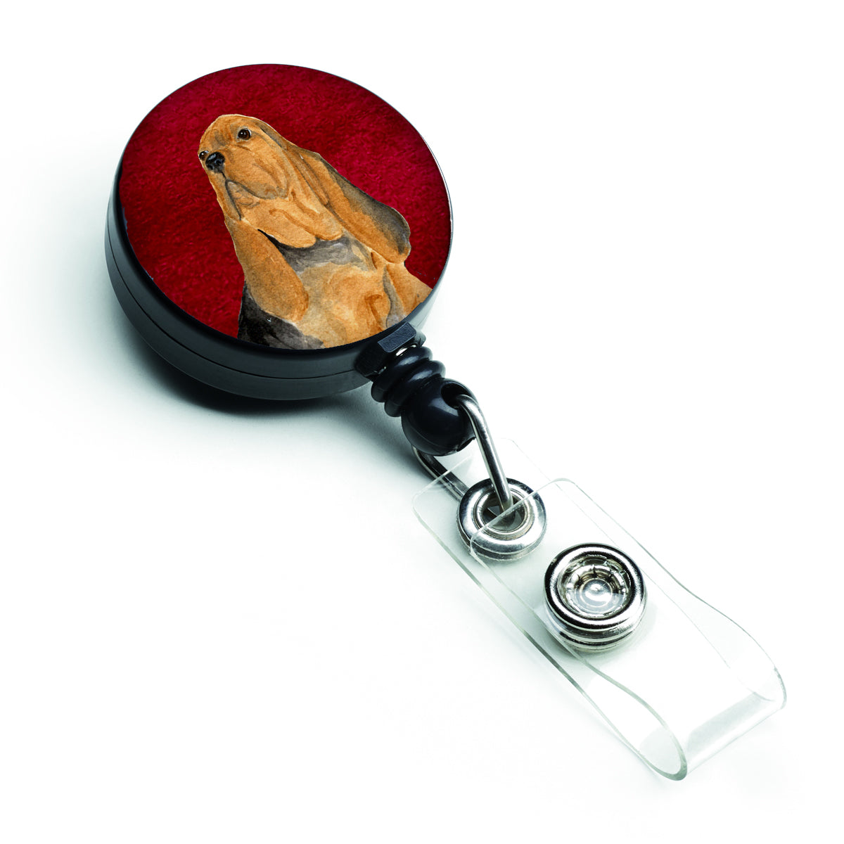 Bloodhound Retractable Badge Reel or ID Holder with Clip