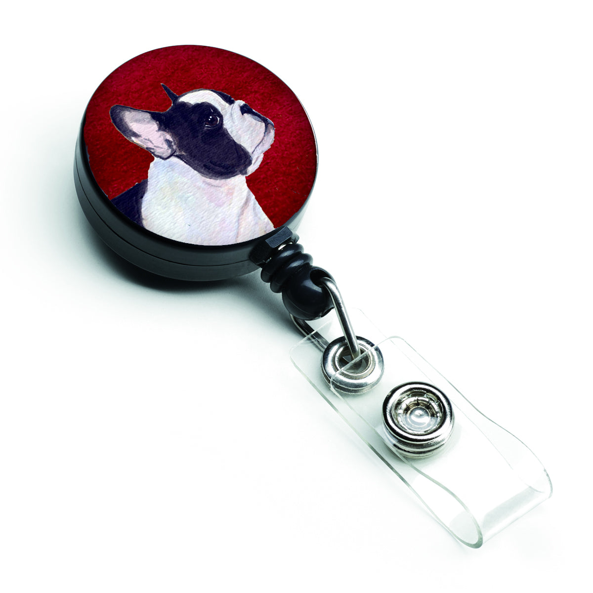French Bulldog Retractable Badge Reel or ID Holder with Clip