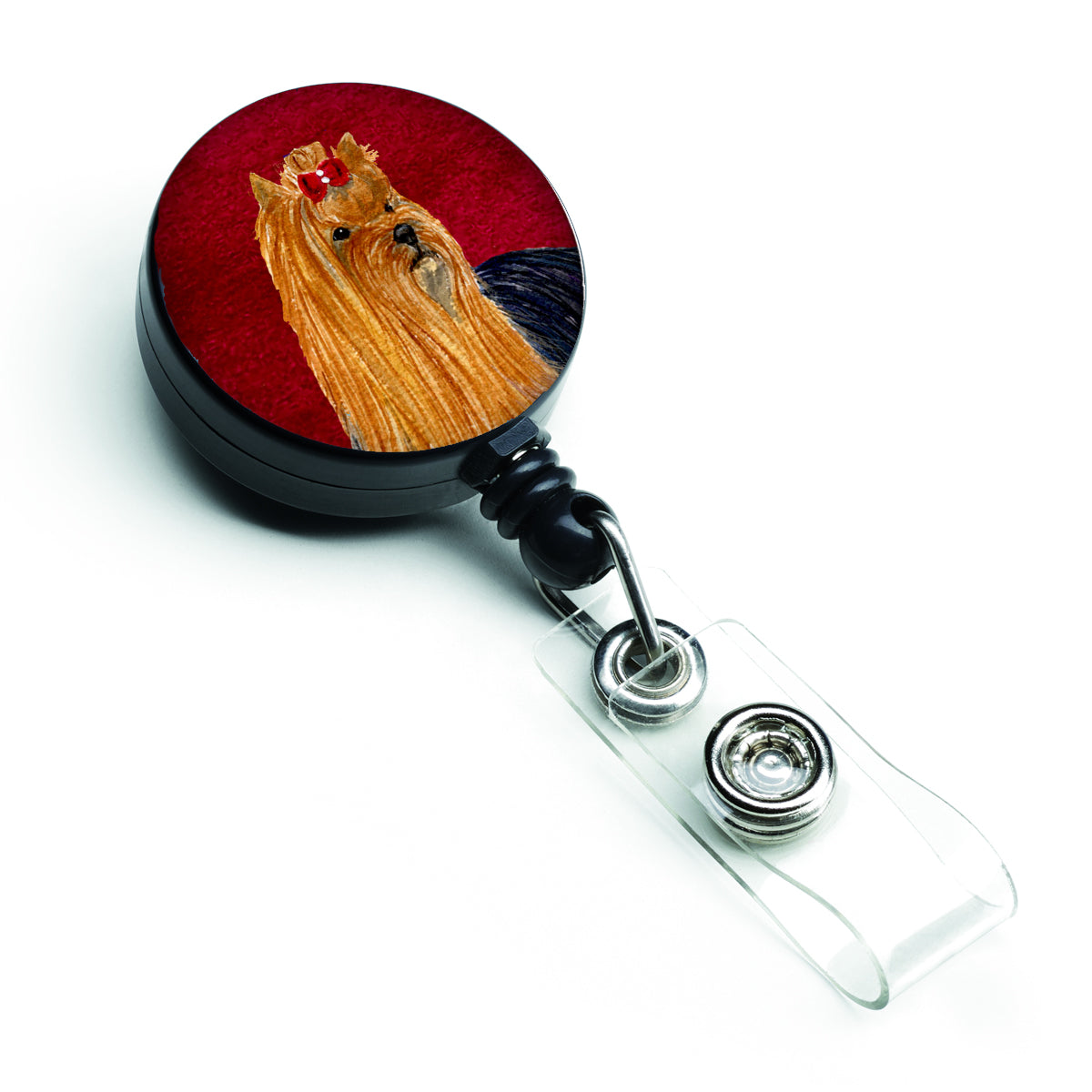 Yorkie Retractable Badge Reel or ID Holder with Clip