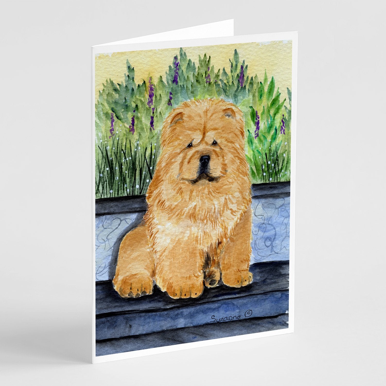 Buy this Chow Chow Mountain View Greeting Cards and Envelopes Pack of 8