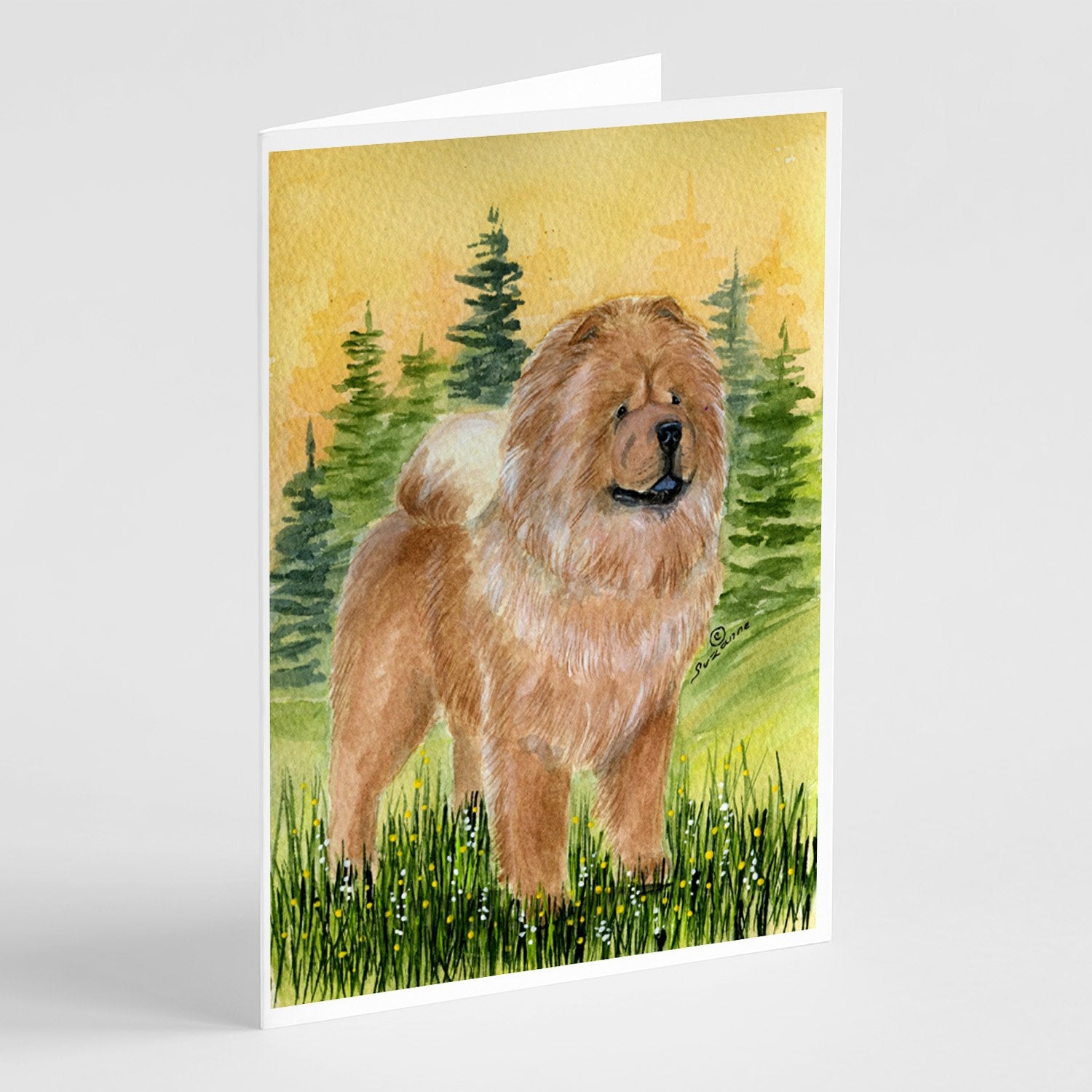 Buy this Chow Chow Duo Greeting Cards and Envelopes Pack of 8