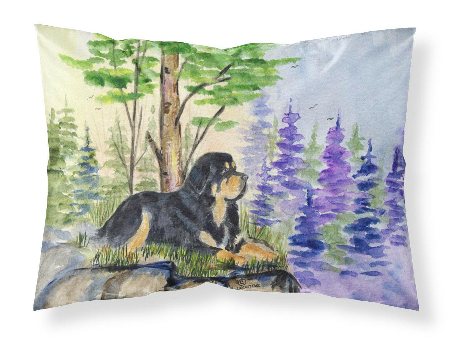 Tibetan Mastiff Moisture wicking Fabric standard pillowcase by Caroline's Treasures