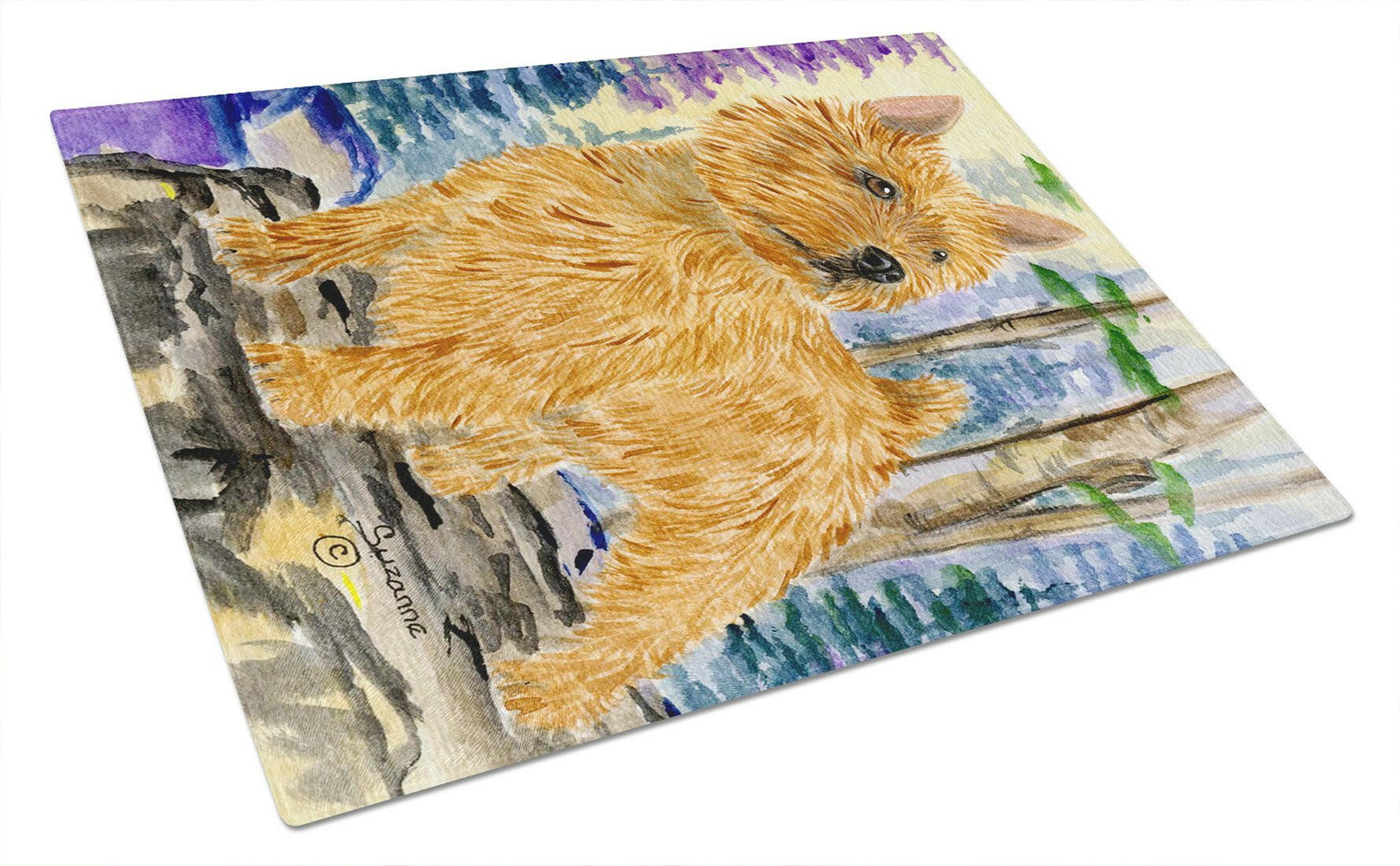 Norwich Terrier Glass Cutting Board Large by Caroline's Treasures