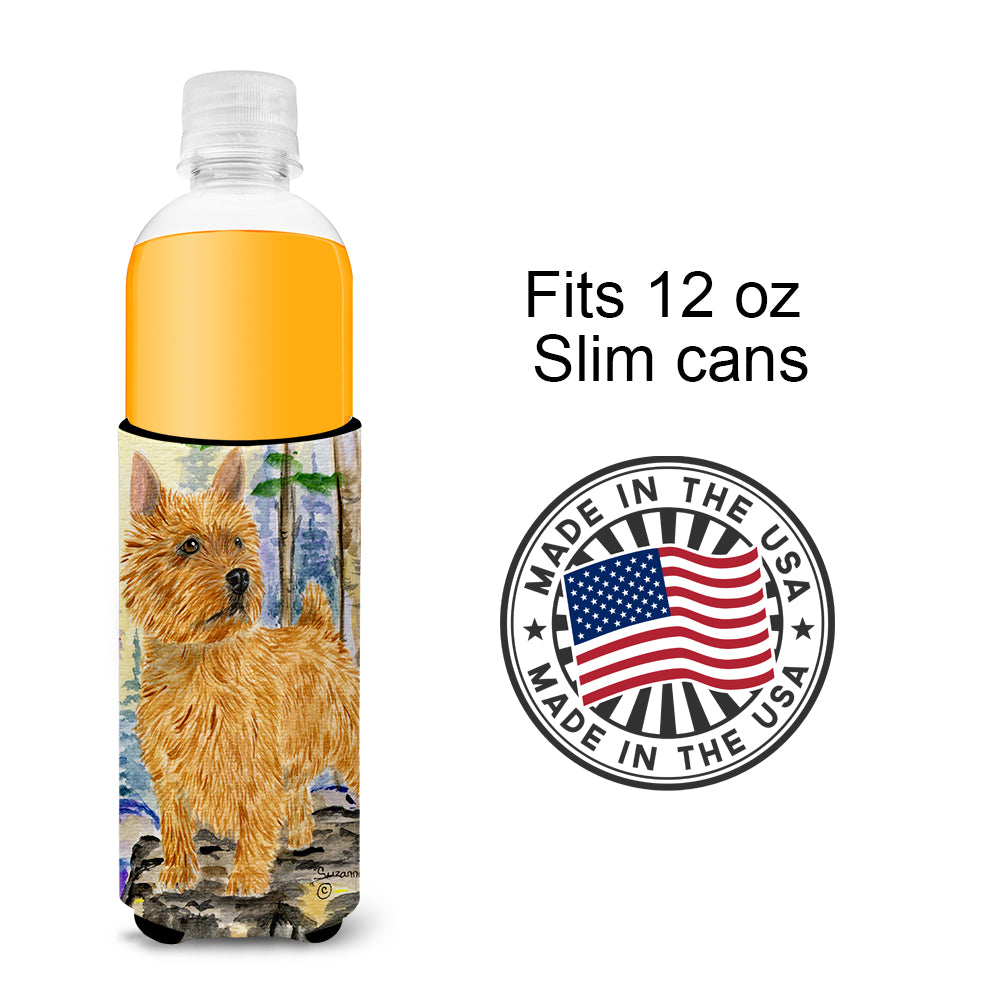 Norwich Terrier Ultra Beverage Insulators for slim cans SS8011BMUK.