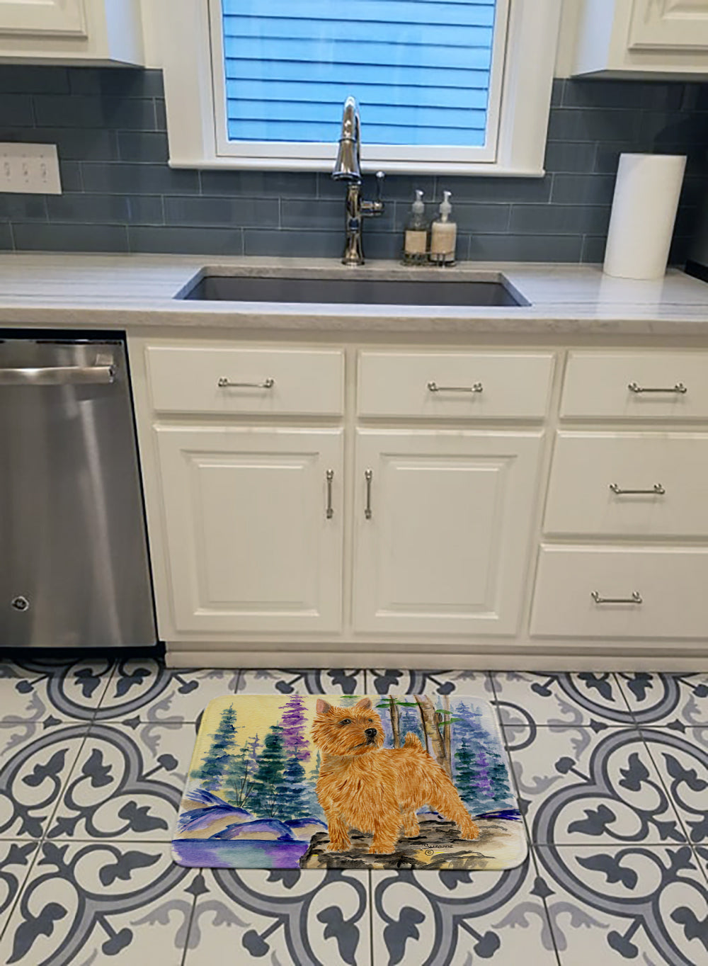 Norwich Terrier Machine Washable Memory Foam Mat SS8011RUG - the-store.com