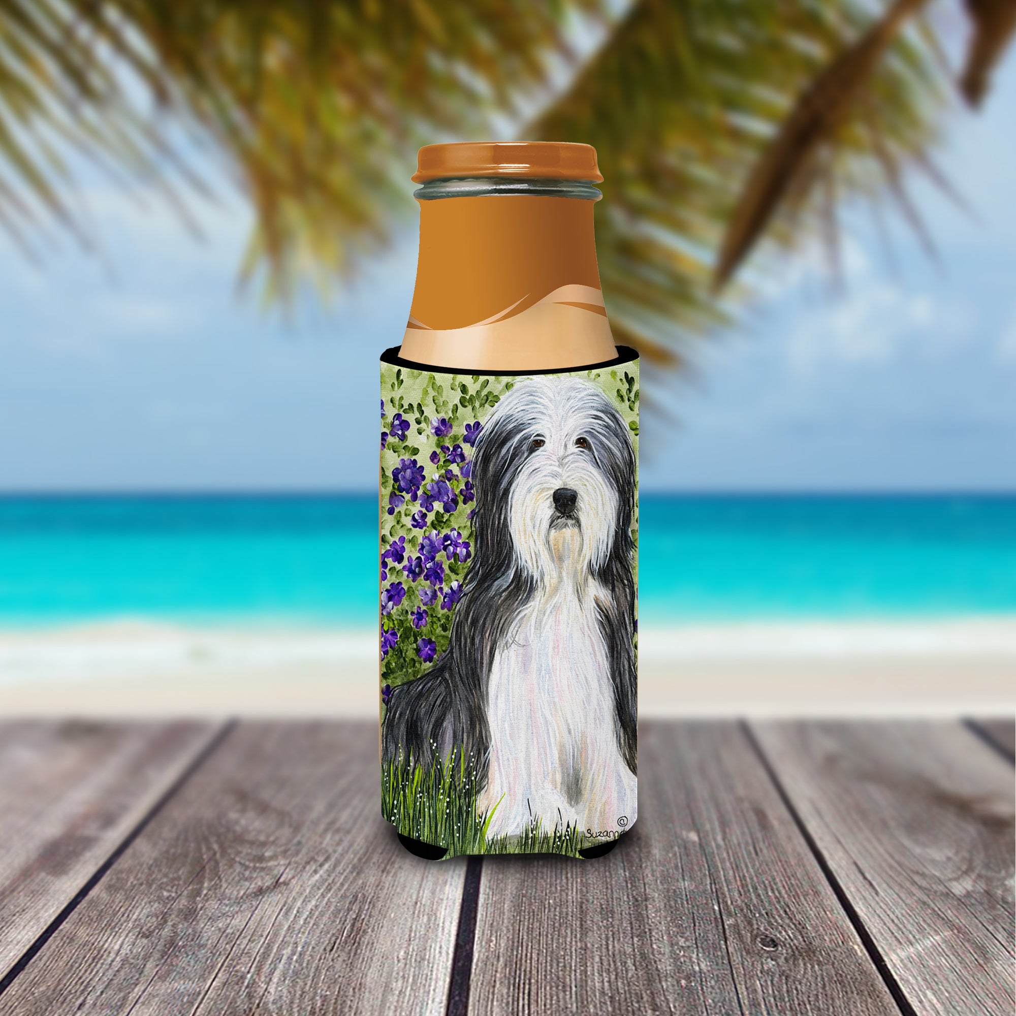 Bearded Collie Ultra Beverage Insulators for slim cans SS8022MUK