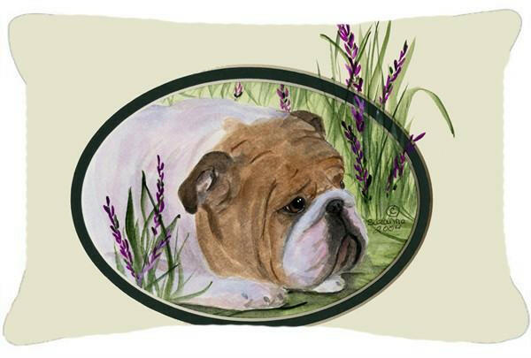 English Bulldog Decorative   Canvas Fabric Pillow by Caroline&#39;s Treasures