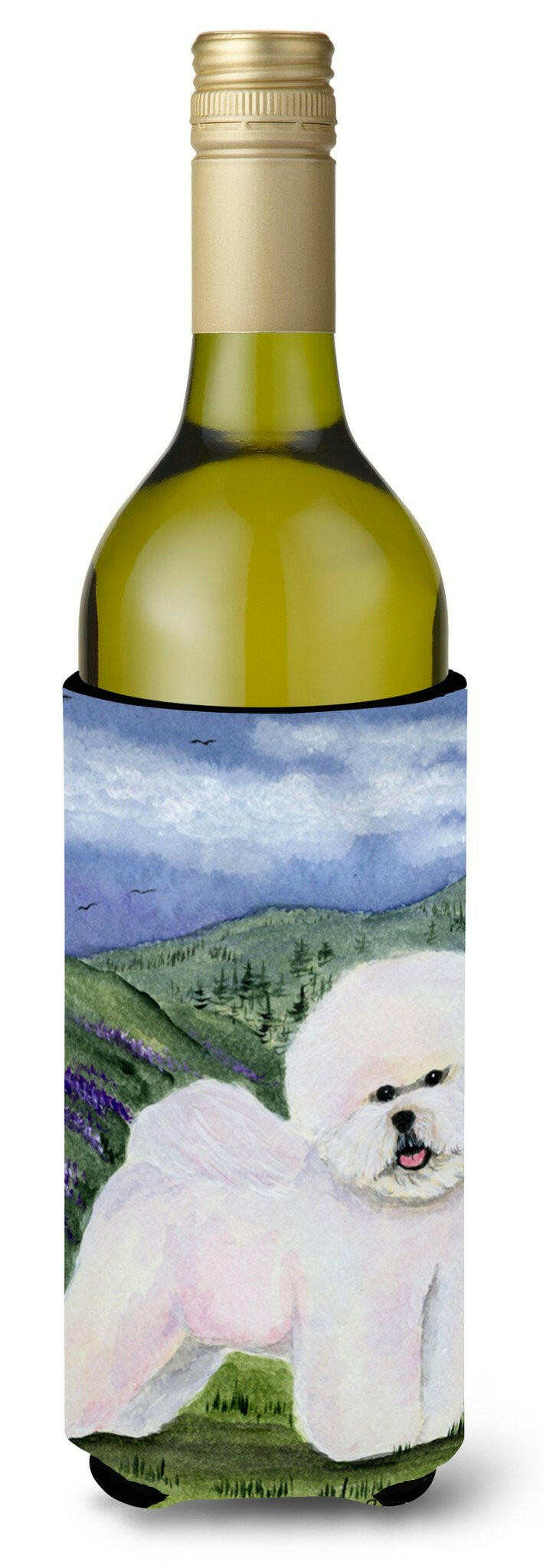 Bichon Frise Wine Bottle Beverage Insulator Beverage Insulator Hugger SS8025LITERK by Caroline&#39;s Treasures