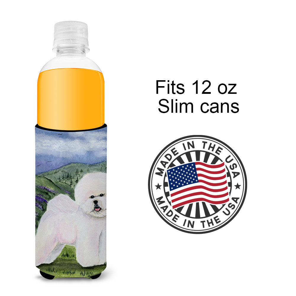 Bichon Frise Ultra Beverage Insulators for slim cans SS8025MUK.