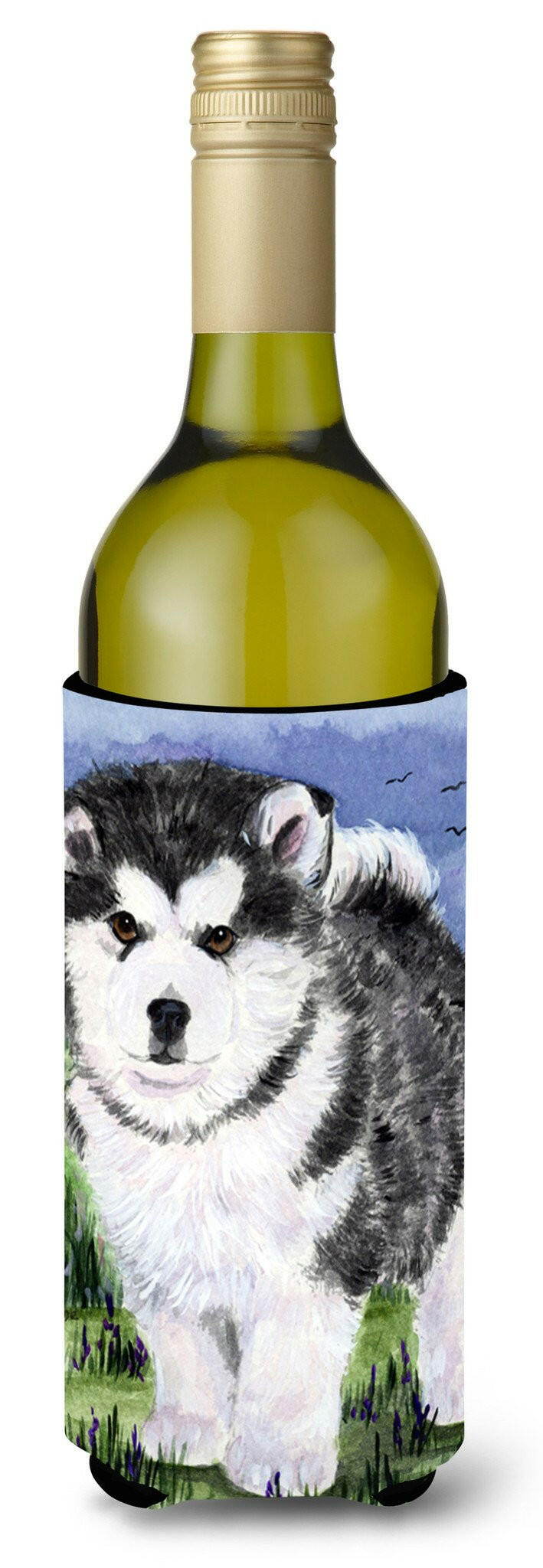 Alaskan Malamute Wine Bottle Beverage Insulator Beverage Insulator Hugger by Caroline&#39;s Treasures
