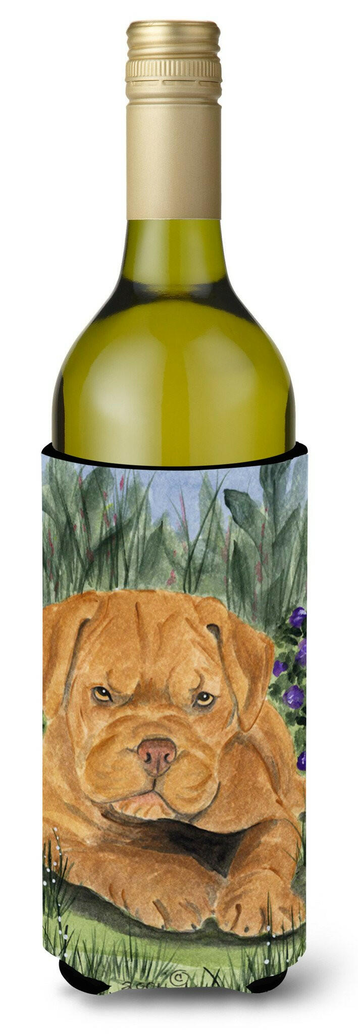 Dogue de Bordeaux Wine Bottle Beverage Insulator Beverage Insulator Hugger SS8032LITERK by Caroline&#39;s Treasures