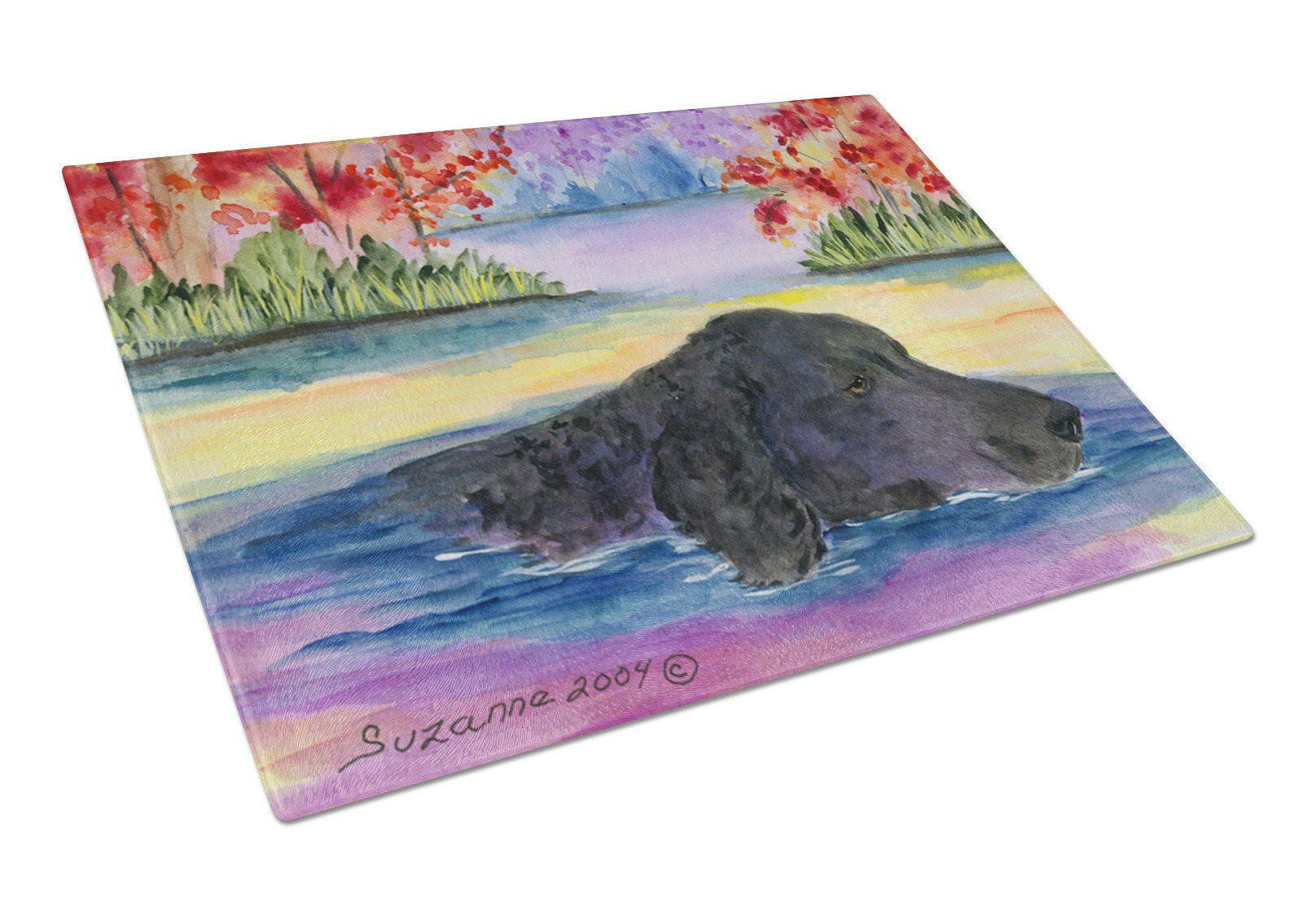 Curly Coated Retriever Glass Cutting Board Large by Caroline's Treasures