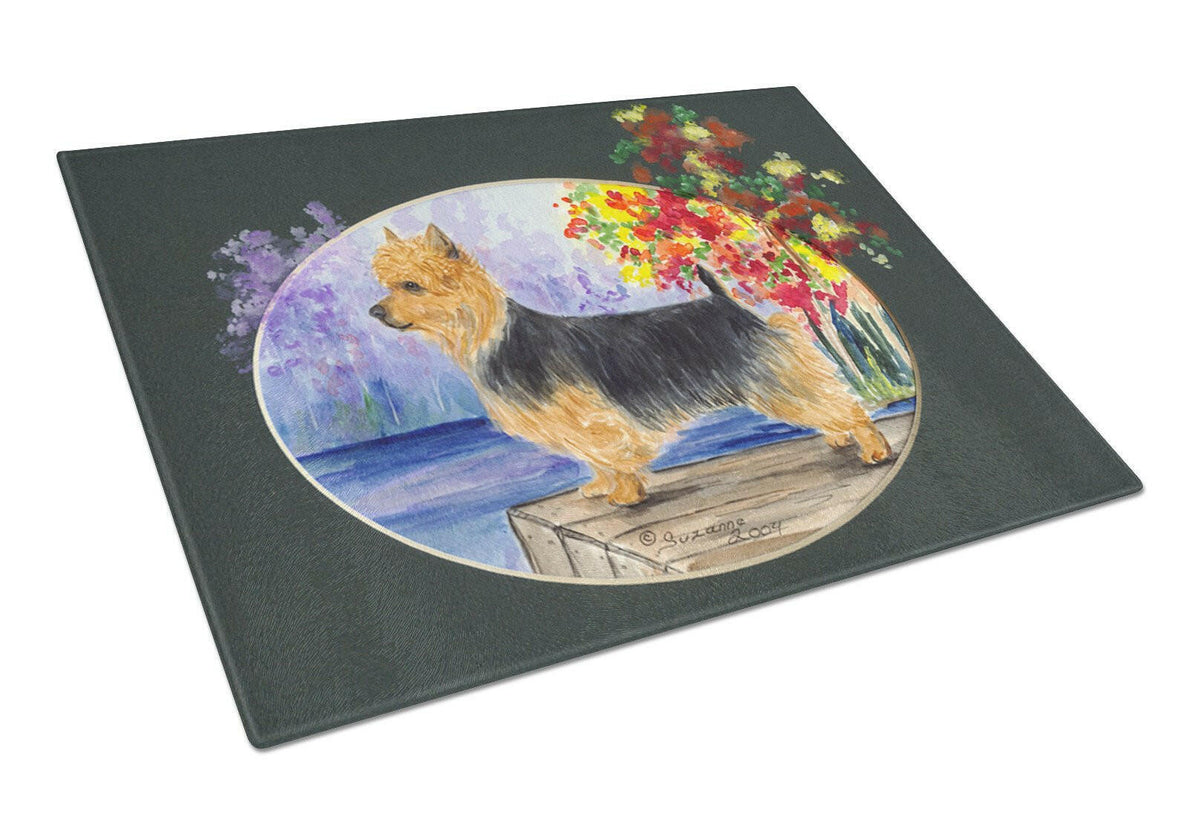 Australian Terrier Glass Cutting Board Large by Caroline&#39;s Treasures
