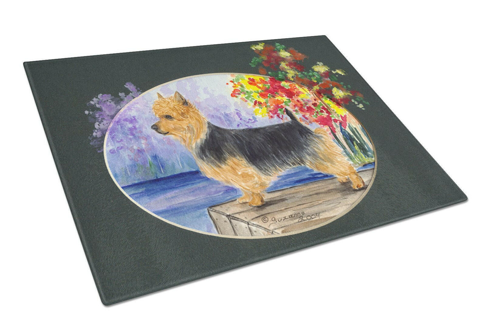 Australian Terrier Glass Cutting Board Large by Caroline's Treasures