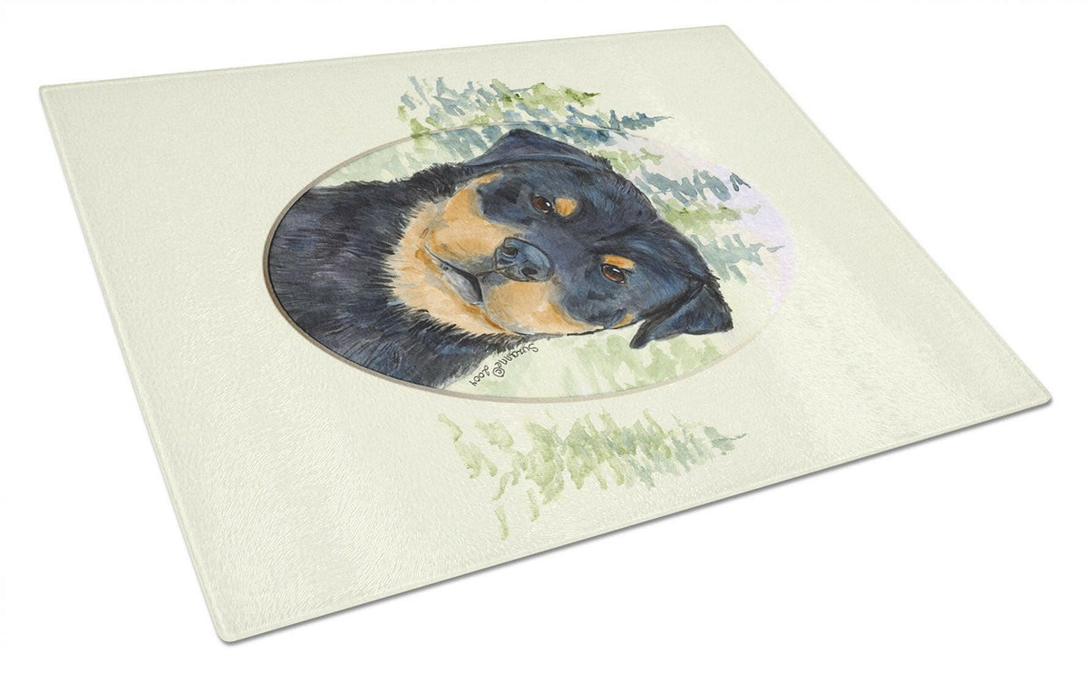 Rottweiler Glass Cutting Board Large by Caroline&#39;s Treasures