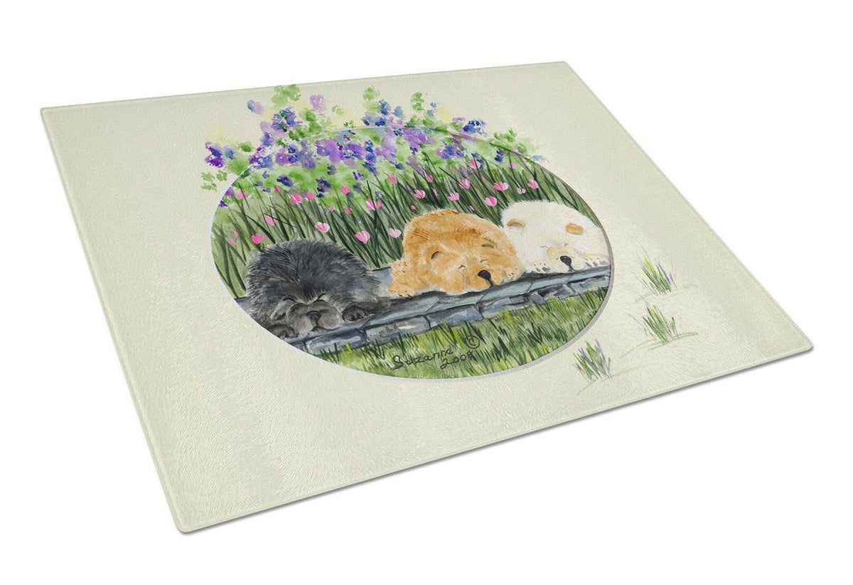 Chow Chow Glass Cutting Board Large by Caroline&#39;s Treasures