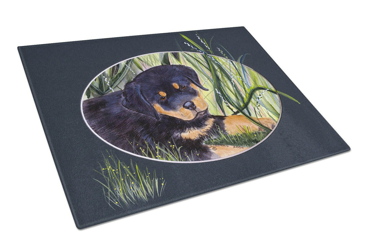 Rottweiler Glass Cutting Board Large by Caroline&#39;s Treasures