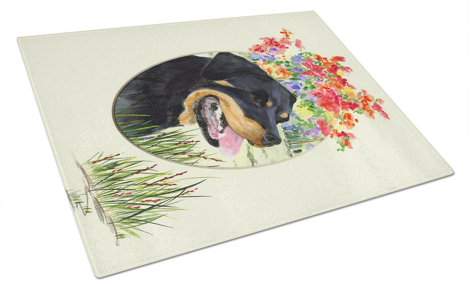 Rottweiler Glass Cutting Board Large by Caroline's Treasures