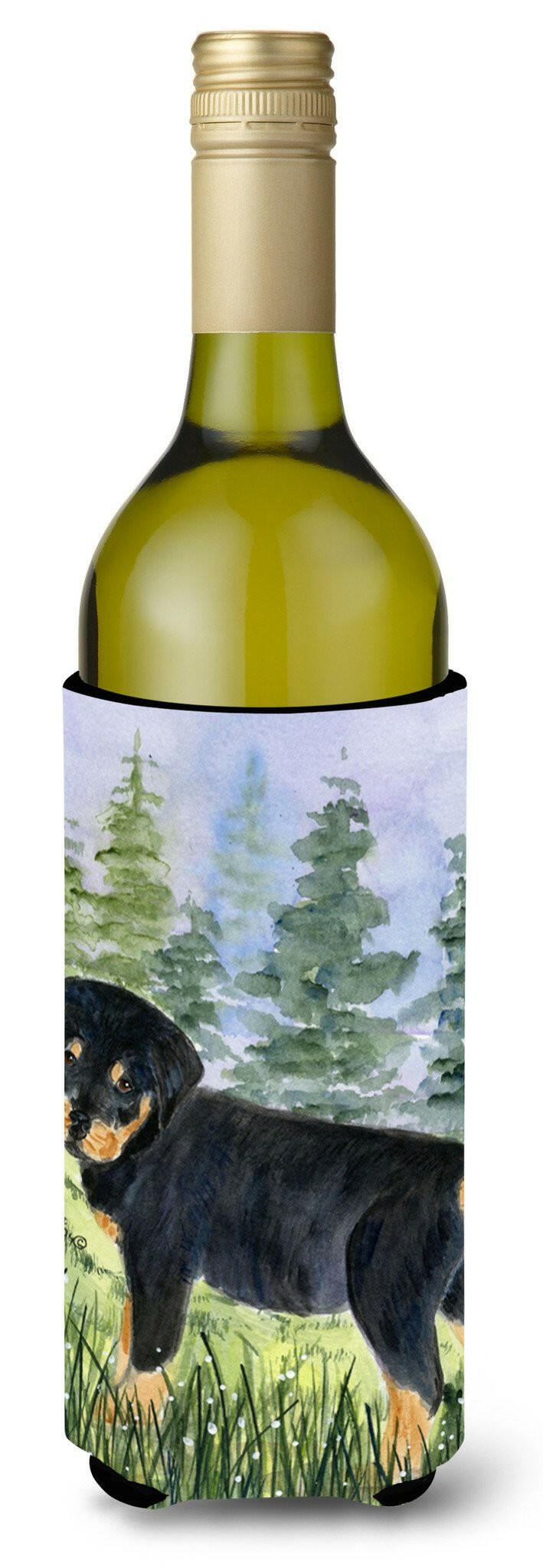 Rottweiler Wine Bottle Beverage Insulator Beverage Insulator Hugger SS8057LITERK by Caroline&#39;s Treasures