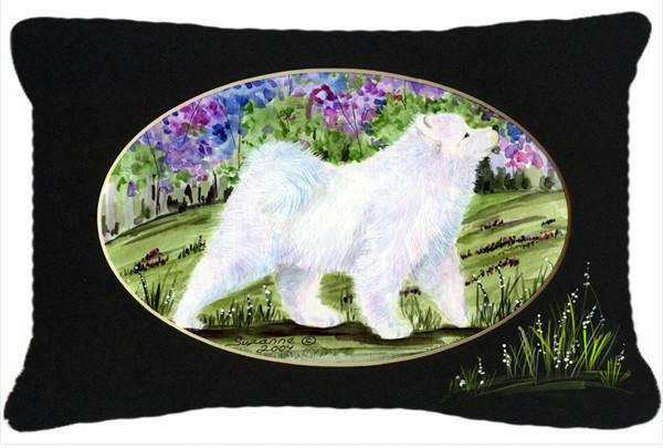 Samoyed  Decorative   Canvas Fabric Pillow by Caroline&#39;s Treasures