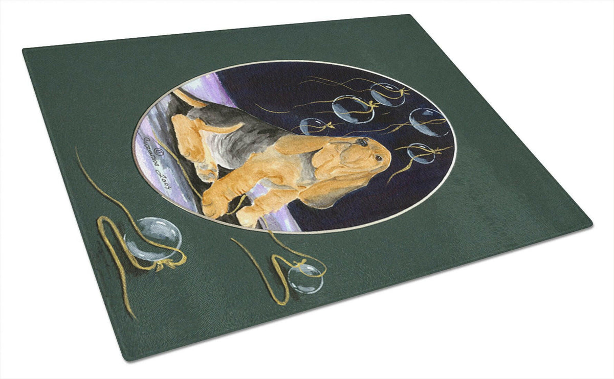 Bloodhound Glass Cutting Board Large by Caroline&#39;s Treasures