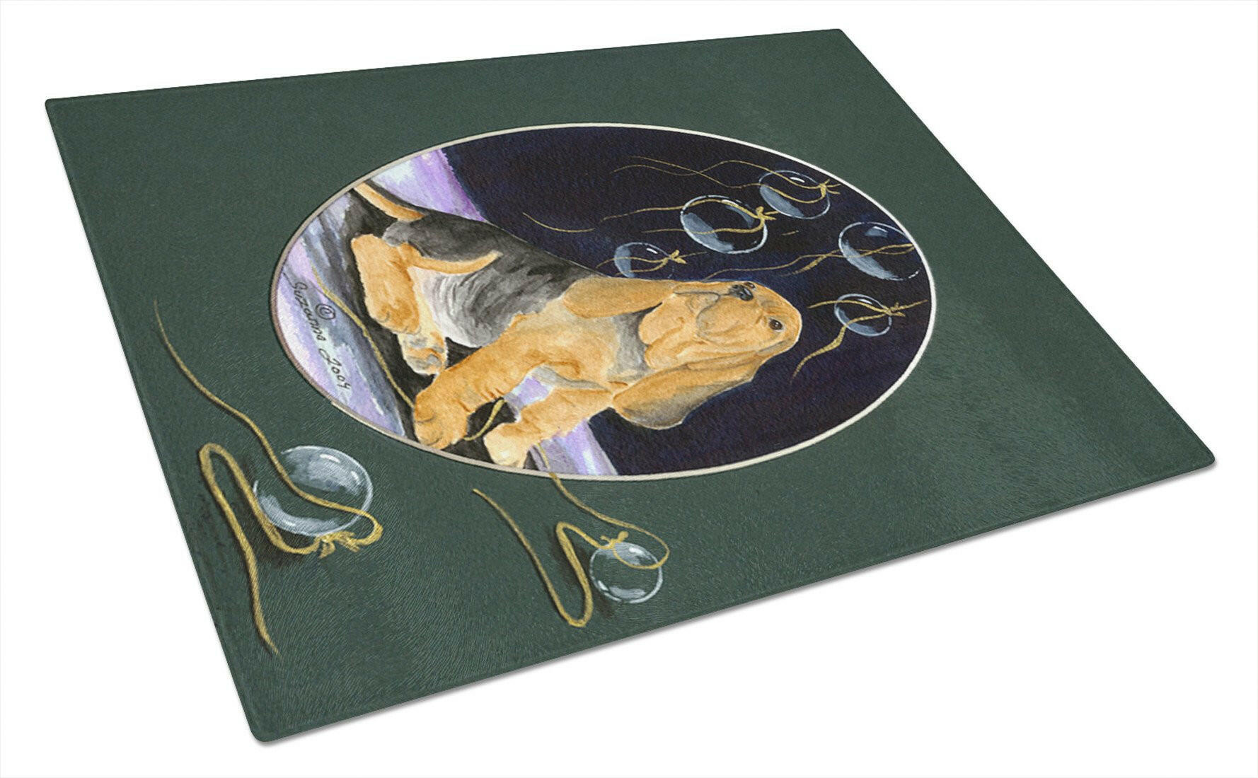 Bloodhound Glass Cutting Board Large by Caroline's Treasures