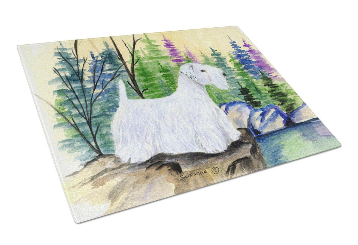 Sealyham Terrier Glass Cutting Board Large by Caroline&#39;s Treasures