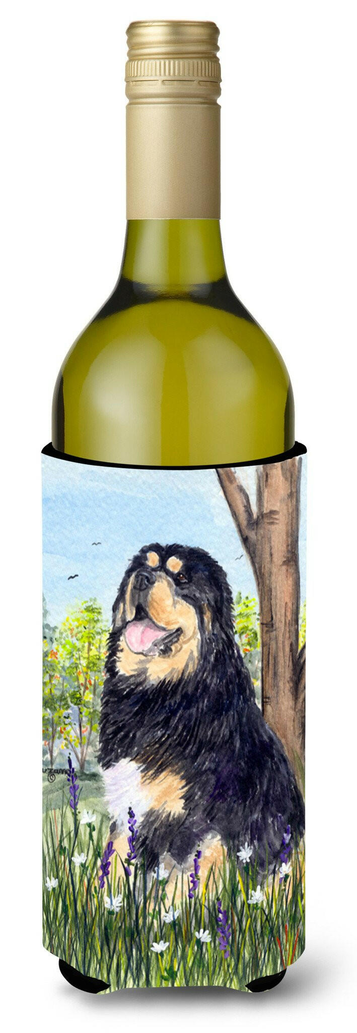 Tibetan Mastiff Wine Bottle Beverage Insulator Beverage Insulator Hugger SS8106LITERK by Caroline&#39;s Treasures
