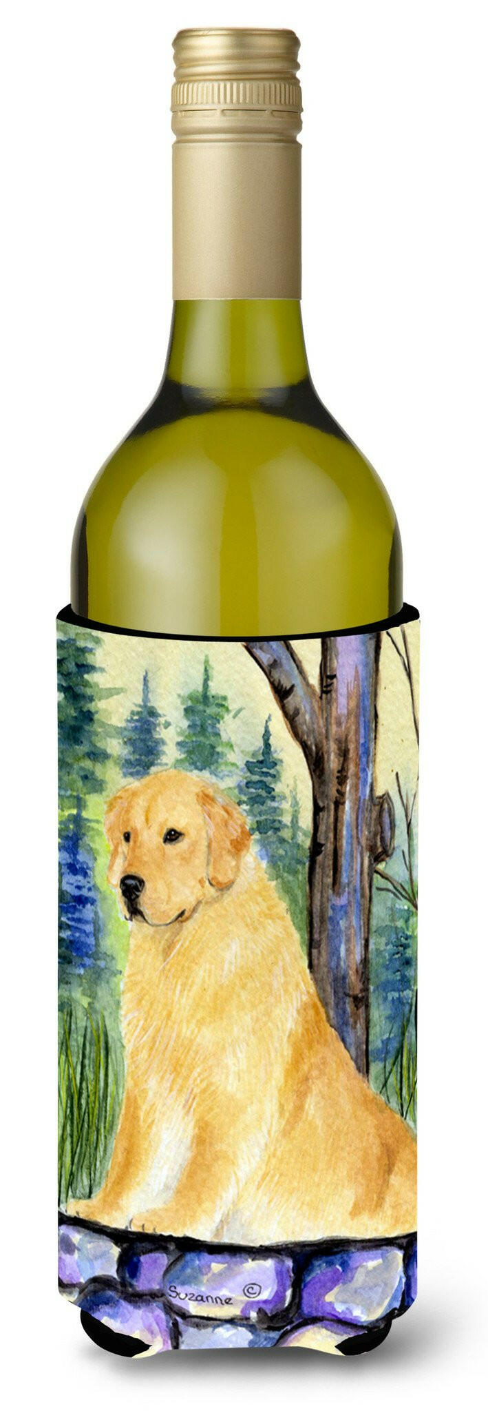 Golden Retriever Wine Bottle Beverage Insulator Beverage Insulator Hugger SS8111LITERK by Caroline&#39;s Treasures