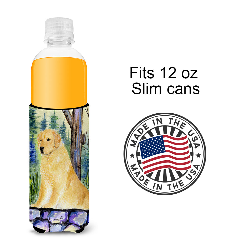 Golden Retriever Ultra Beverage Insulators for slim cans SS8111MUK.