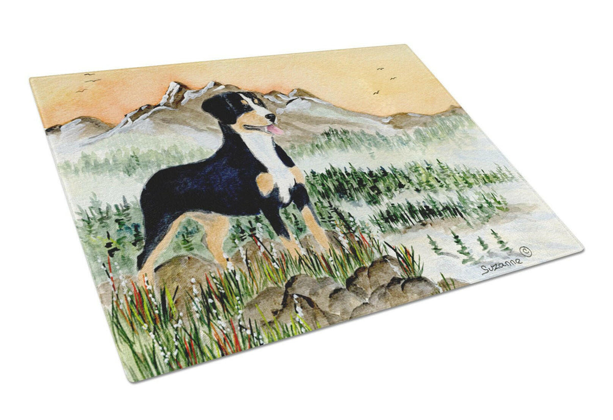 Entlebucher Mountain Dog Glass Cutting Board Large by Caroline&#39;s Treasures