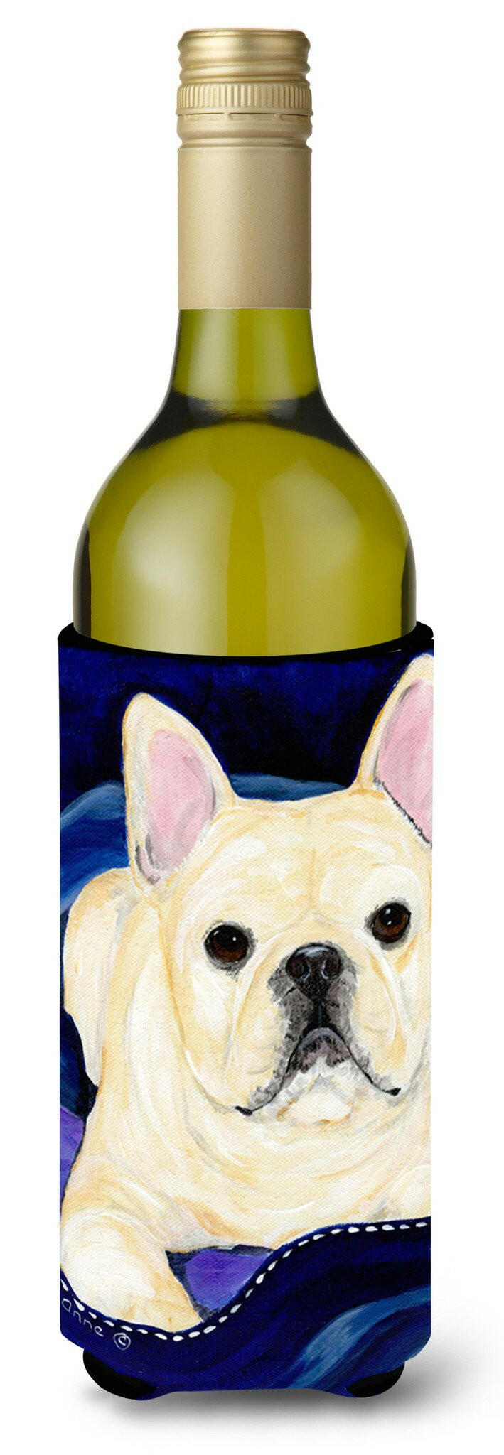 French Bulldog Wine Bottle Beverage Insulator Beverage Insulator Hugger SS8126LITERK by Caroline&#39;s Treasures