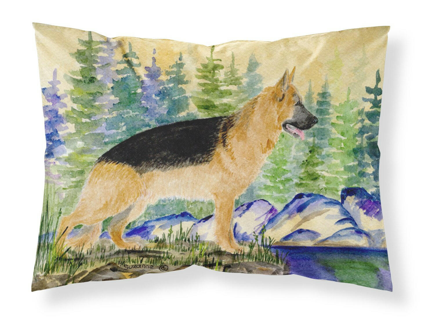 German Shepherd Moisture wicking Fabric standard pillowcase by Caroline's Treasures