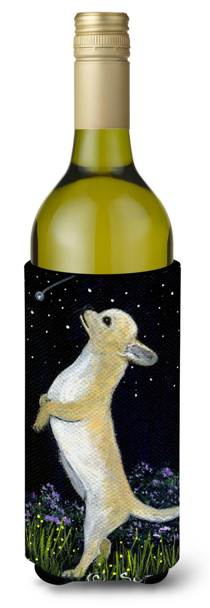 Chihuahua Wine Bottle Beverage Insulator Beverage Insulator Hugger SS8152LITERK by Caroline&#39;s Treasures