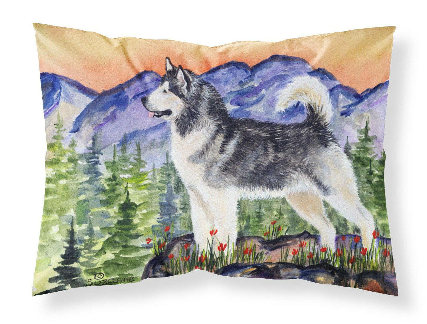 Alaskan Malamute Moisture wicking Fabric standard pillowcase by Caroline's Treasures