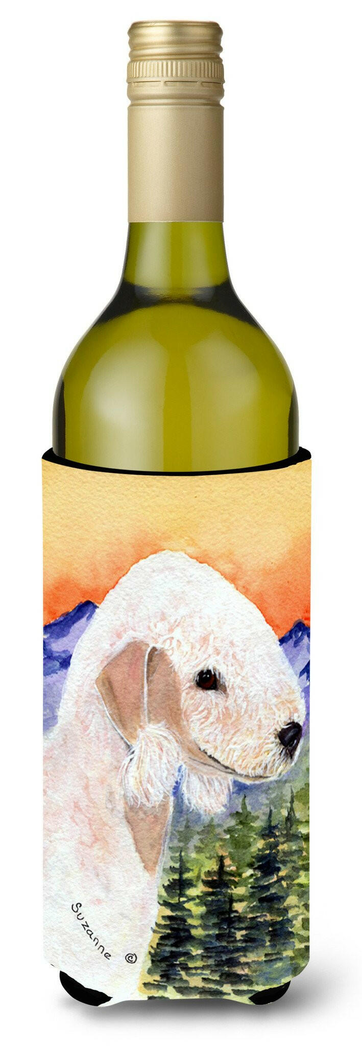 Bedlington Terrier Wine Bottle Beverage Insulator Beverage Insulator Hugger SS8158LITERK by Caroline&#39;s Treasures