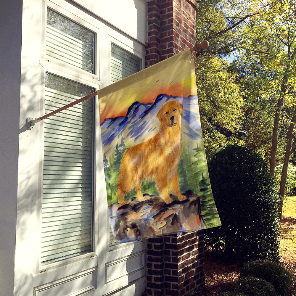 Golden Retriever Flag Canvas House Size