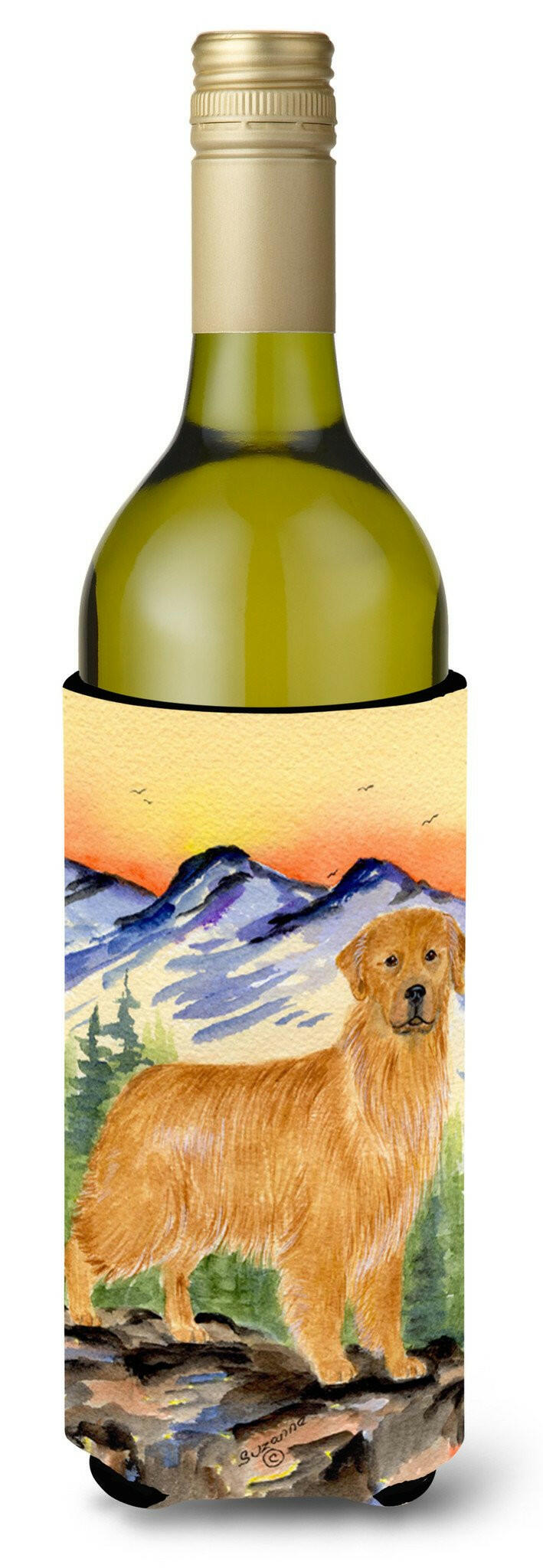 Golden Retriever Wine Bottle Beverage Insulator Beverage Insulator Hugger SS8163LITERK by Caroline&#39;s Treasures