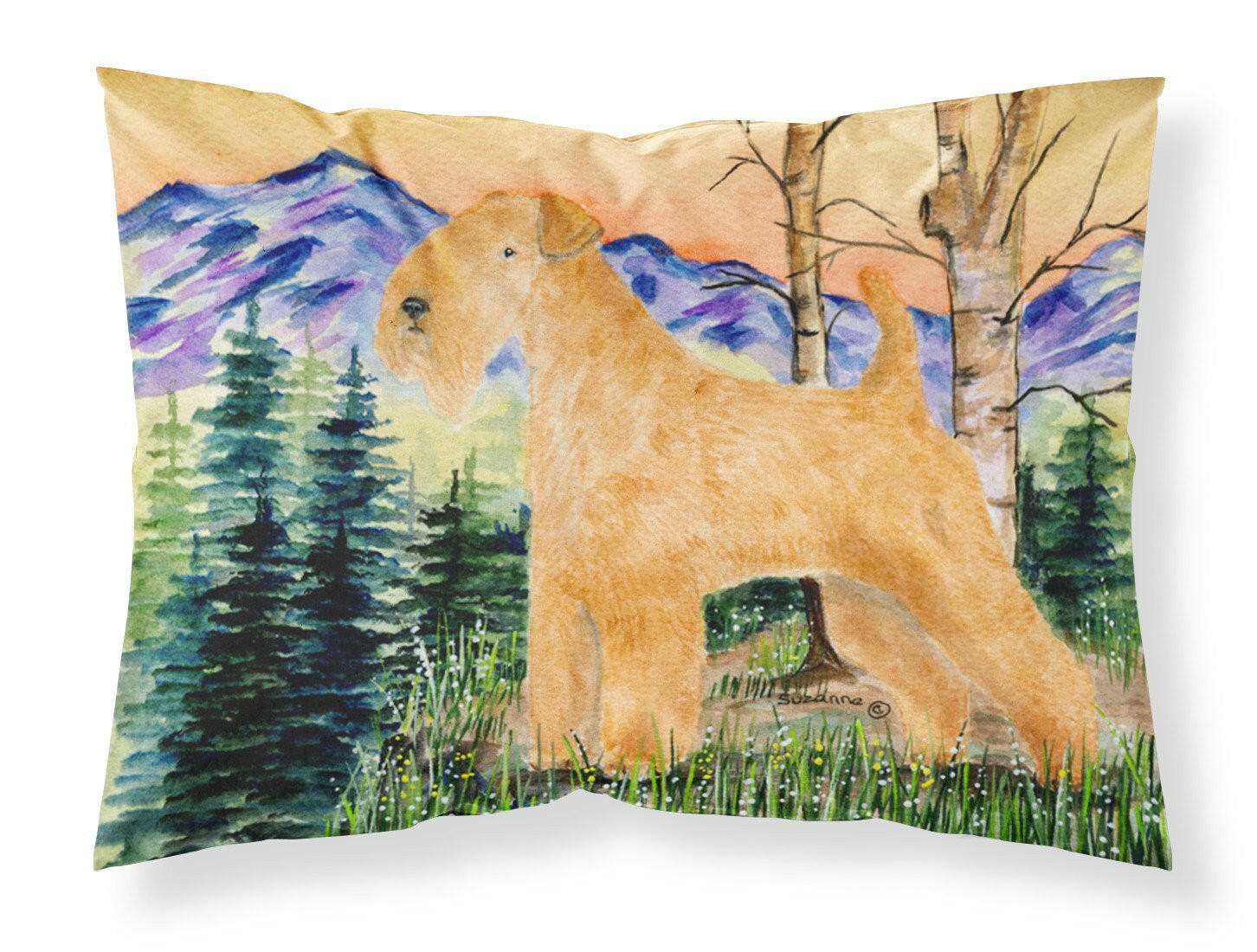 Lakeland Terrier Moisture wicking Fabric standard pillowcase by Caroline's Treasures