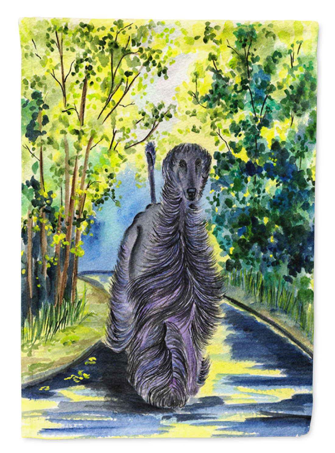 Afghan Hound Flag Canvas House Size  the-store.com.